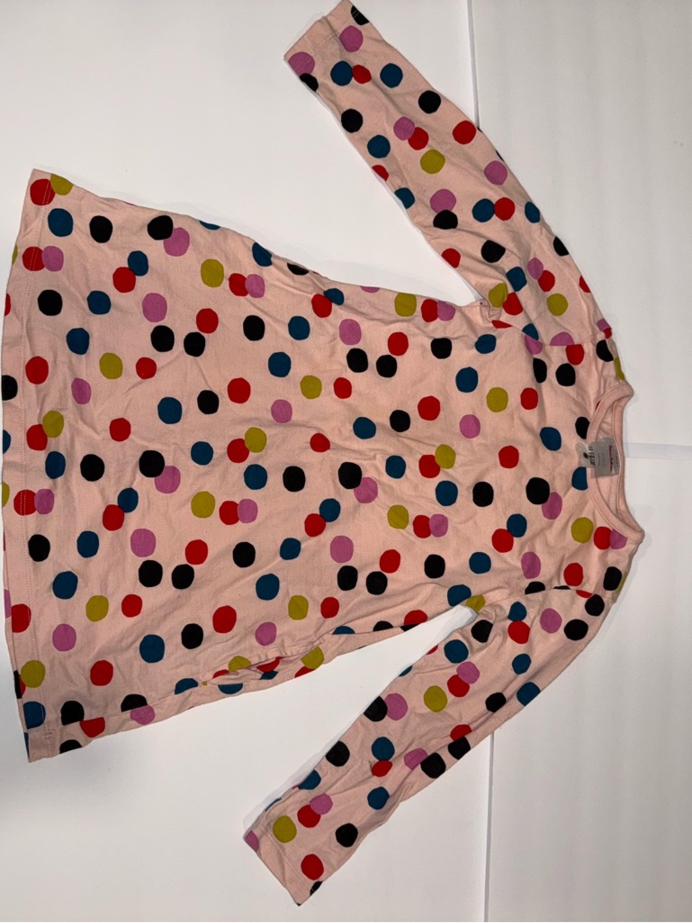Hanna Andersson Pink Polka Dot Long Sleeve Dress